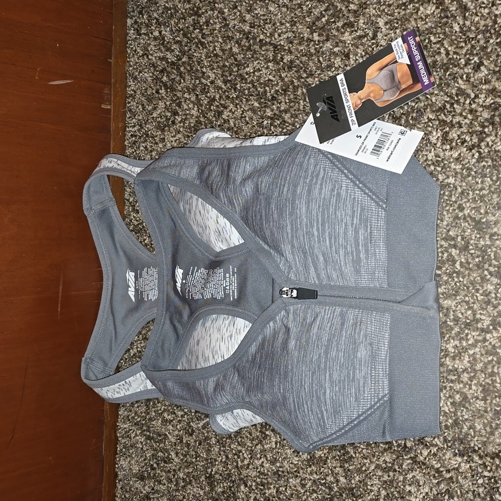 Aviation zip front sports bra (you get 2)